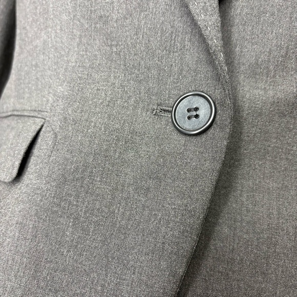 Ann Taylor Classic Grey One-Button Blazer Career Workwear - Picture 2 of 16